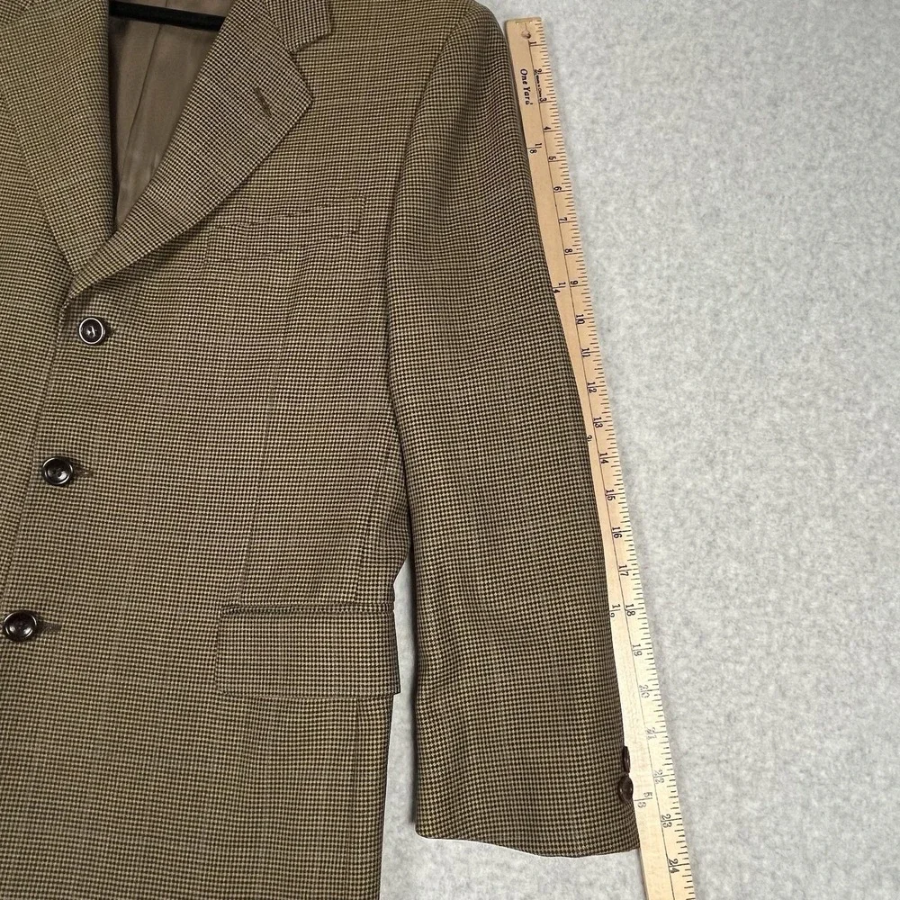Canali Milano Blazer Jacket Sports‎ Coat Italy Wool Brown Birdseye SEE PICS